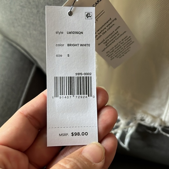 Liverpool Crop White Denim Vest - Picture 3 of 4